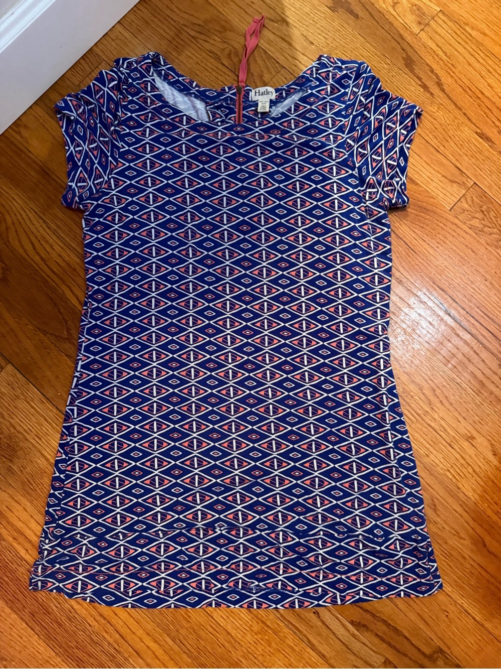 Hatley Navy and Pink Geometric Mini Dress